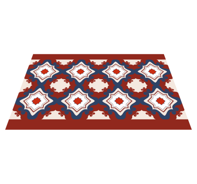 Tapis vinyle carreaux de ciment symétrie mosaïque complexe - TenStickers