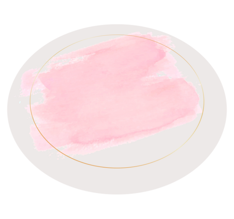 Tapis vinyle rond botanique abstraite - TenStickers