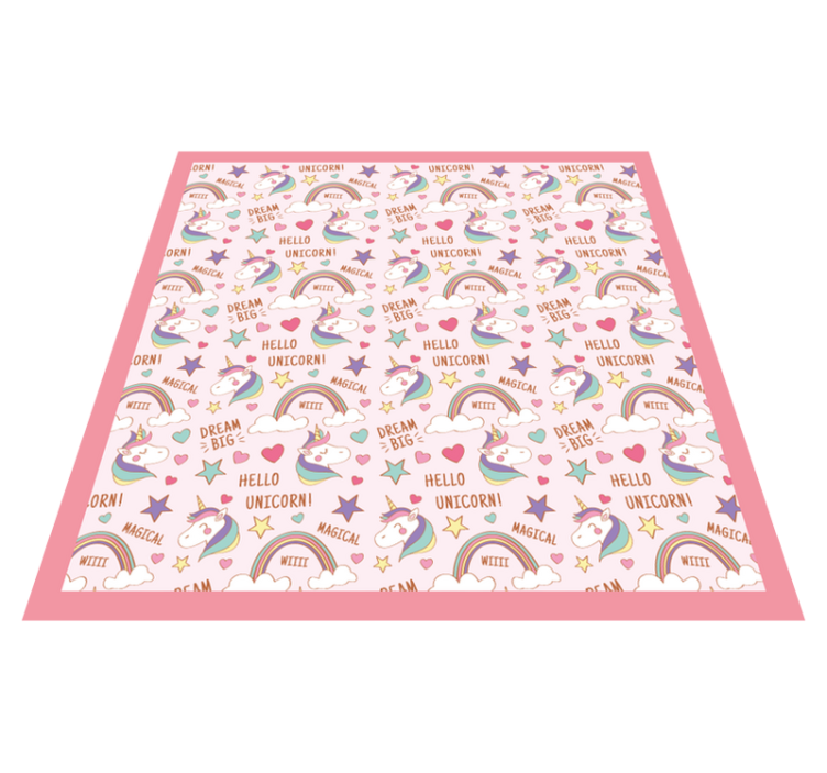 Tapis vinyle bébé motif licorne magique - TenStickers