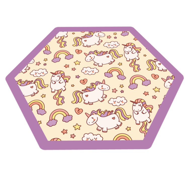 Tapis vinyle pour enfants aire de jeux licorne féerique - TenStickers