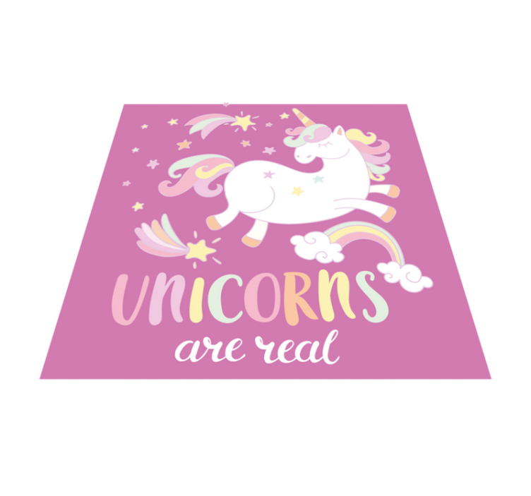 Tapis vinyle pour enfants licornes magie réelle - TenStickers