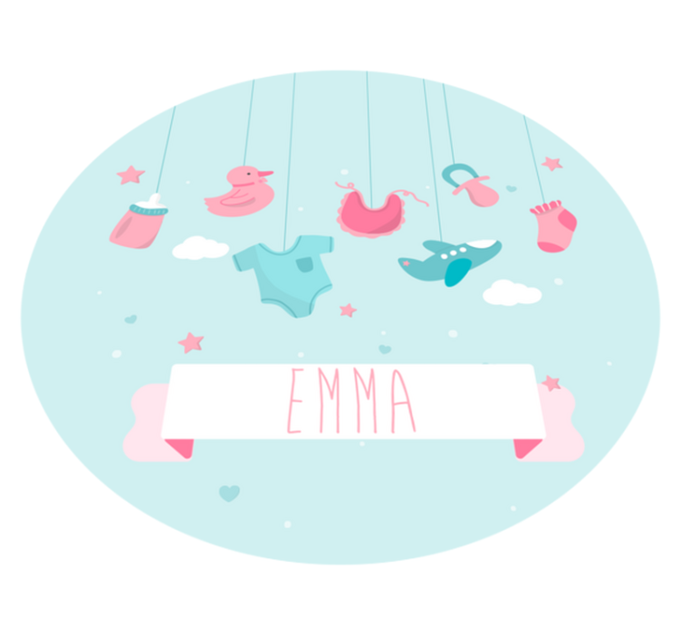 Tapis vinyle bébé crèche personnalisée - TenStickers