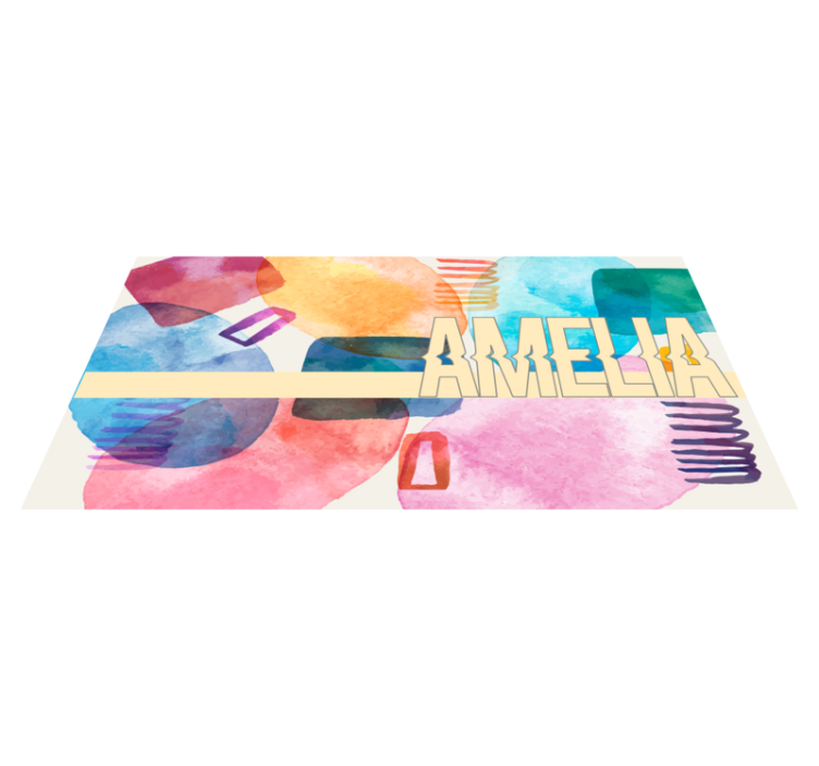 Tapis vinyle personnalisé prénom sur mesure - TenStickers
