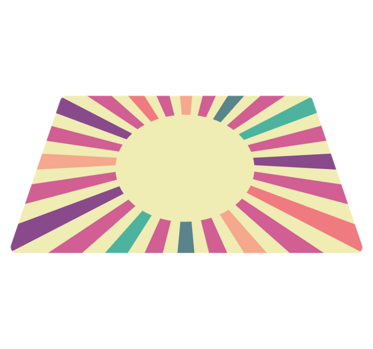 Tapis vinyle géométrique conception de lignes rayonnantes - TenStickers