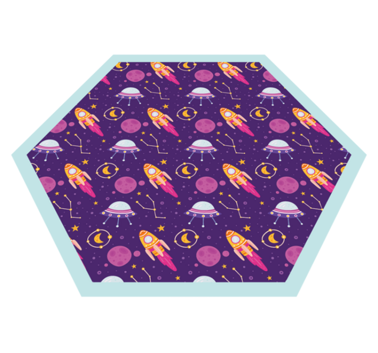 Tapis vinyle pour enfants thème espace - TenStickers