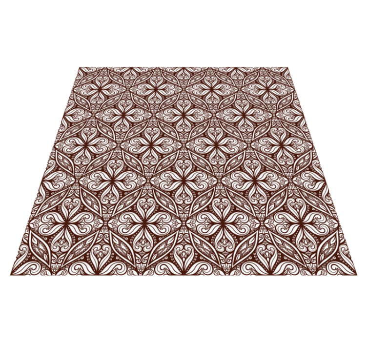 tapis vinyle Carrelage marron - TenStickers