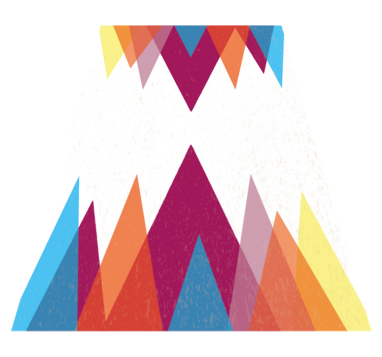 Tapis vinyle géométrique arrangement de triangles colorés - TenStickers