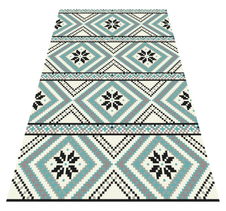 Tapis vinyle géométrique motif géométrique ethnique - TenStickers