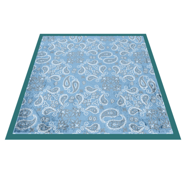 Tapis vinyle carreaux de ciment motif cachemire - TenStickers