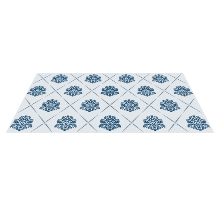 Tapis vinyle carreaux de ciment motif traditionnel - TenStickers