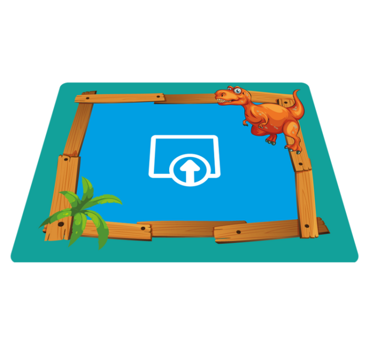Tapis vinyle pour enfants dinosaure personnalisable - TenStickers