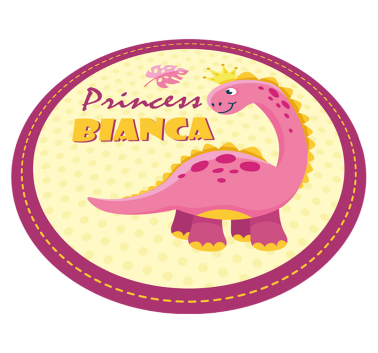 Tapis vinyle bébé princesse dinosaure - TenStickers
