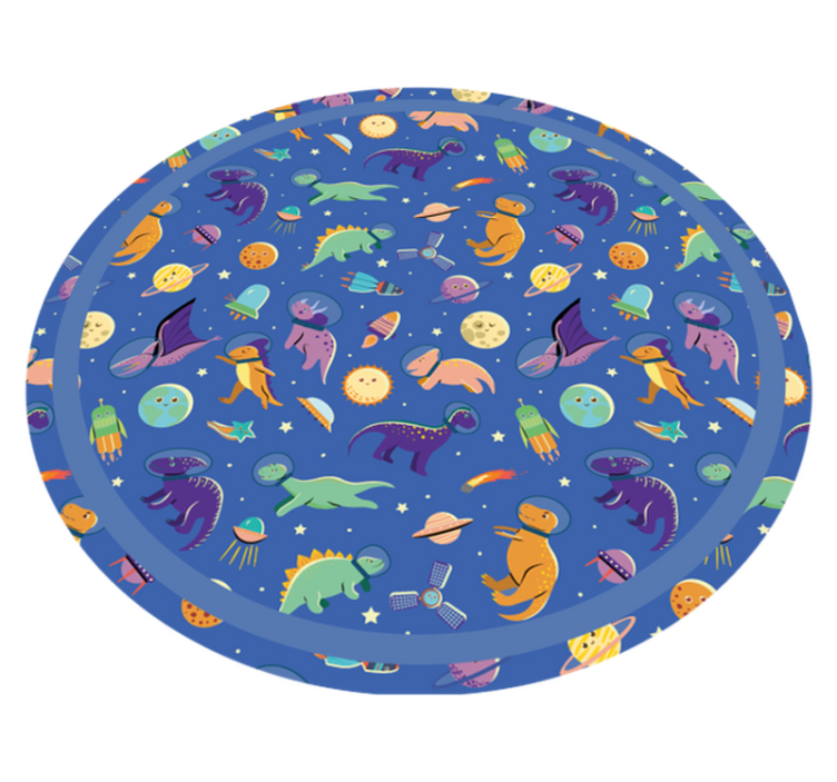 Tapis vinyle pour enfants tour de dinosaure de l'espace - TenStickers