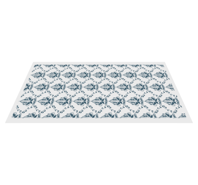 Tapis vinyle carreaux de ciment élégant motif de feuillage - TenStickers