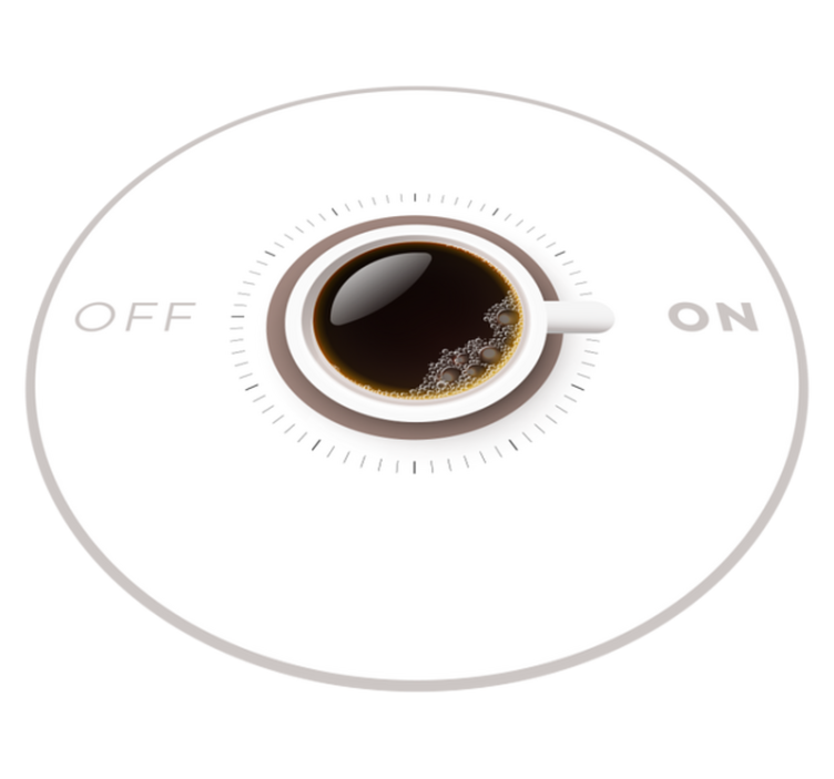 Tapis vinyle citation basculer la caféine - TenStickers