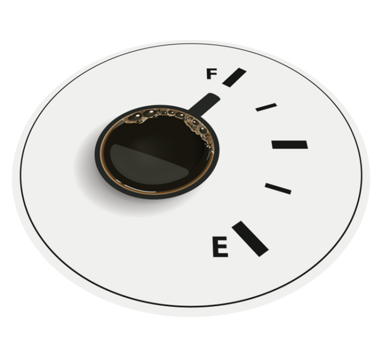 Tapis mosaique vinyle indicateur de temps de café - TenStickers