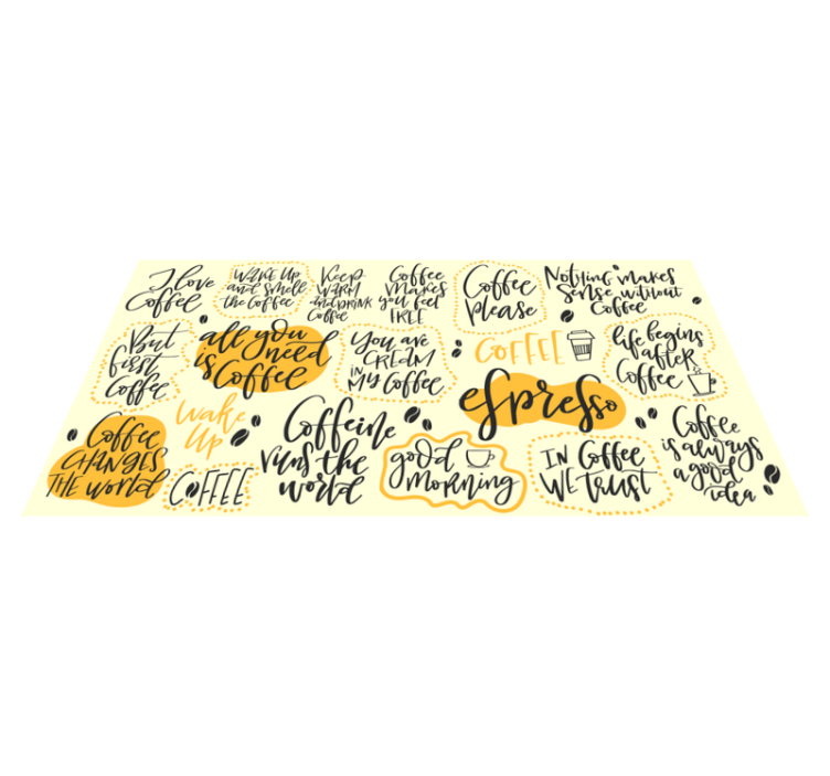 Tapis vinyle citation café expresso d'amour - TenStickers