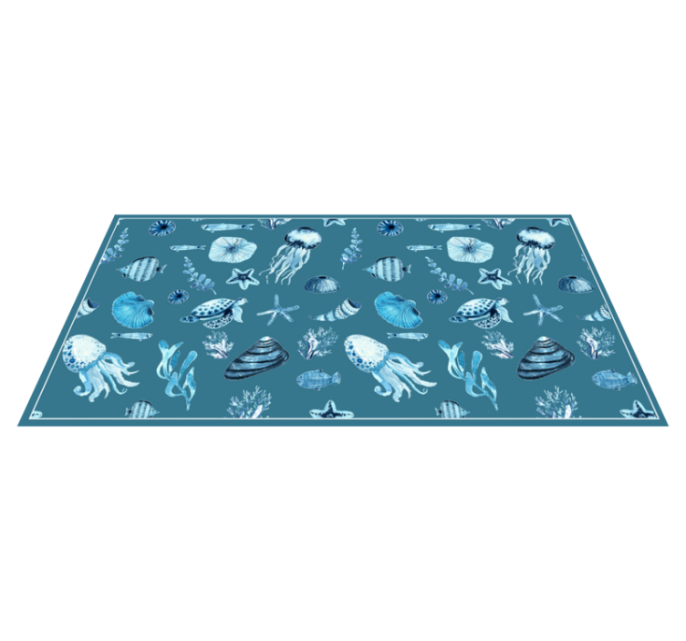 Tapis de passage en vinyle sea life - TenStickers
