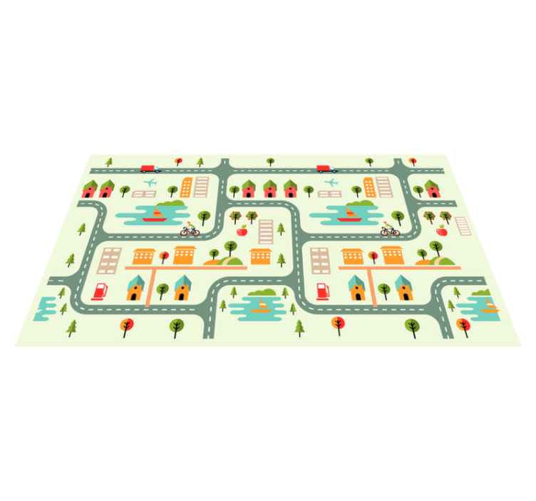Tapis vinyle autres tapis routes de ville à jouer - TenStickers