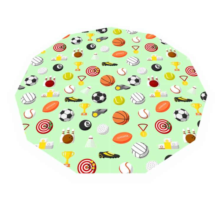 Tapis vinyle jeux thème sportif - TenStickers