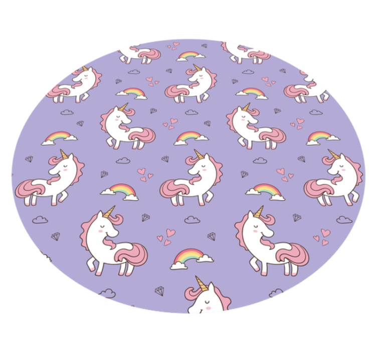 Tapis vinyle pour enfants motif fantaisie licorne - TenStickers