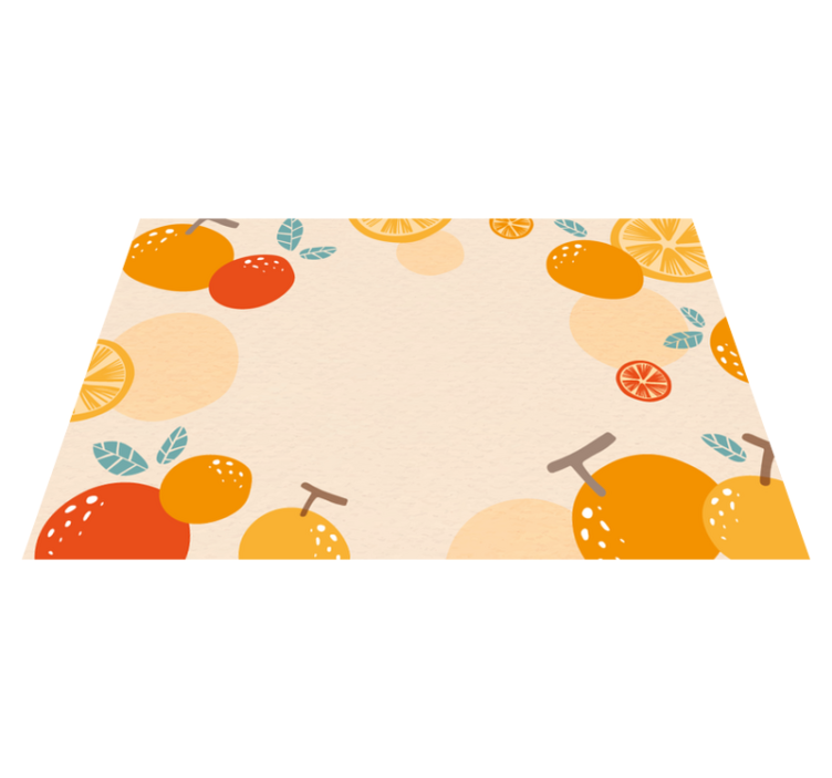 Tapis vinyle plantes motif agrumes - TenStickers