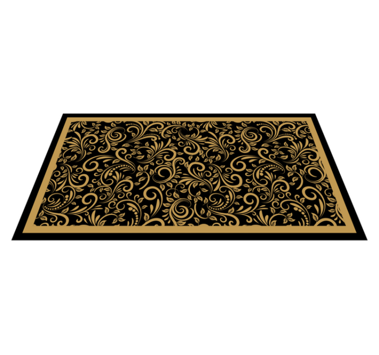 Tapis vinyle vintage motifs de tourbillons ornés - TenStickers