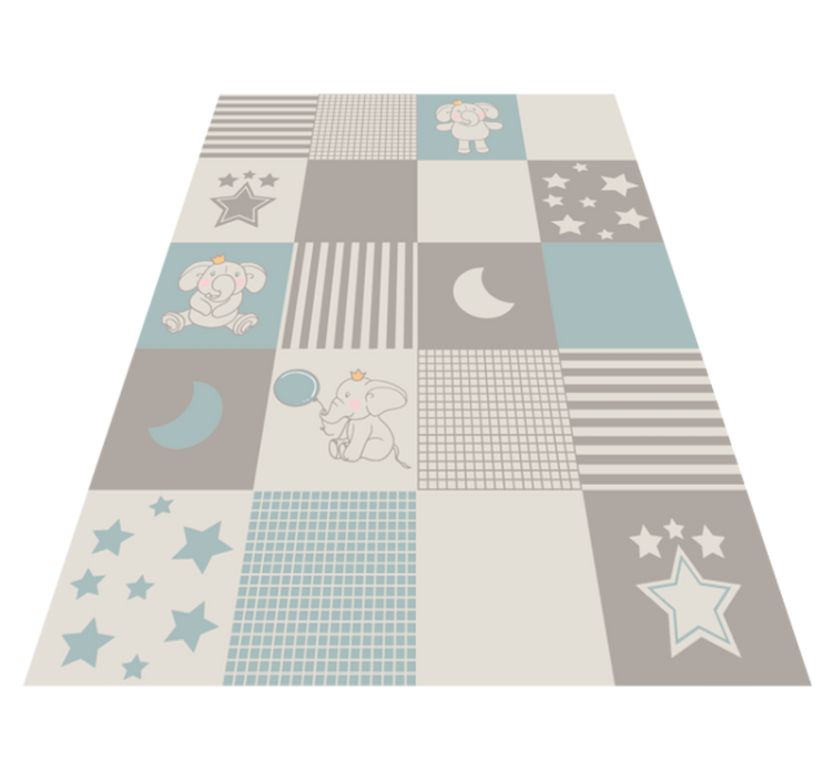Tapis vinyle bébé pépinière de patchwork - TenStickers