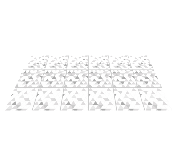 Tapis vinyle géométrique motifs triangulaires gris - TenStickers