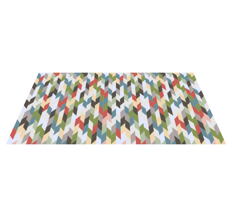 Tapis vinyle géométrique spectre à chevrons - TenStickers