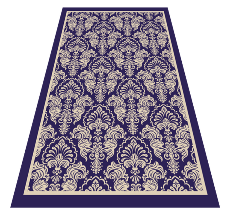 Tapis vinyle carreaux de ciment motif damassé sophistiqué - TenStickers