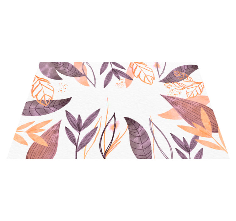 Tapis vinyle chambre motifs de feuilles élégants - TenStickers