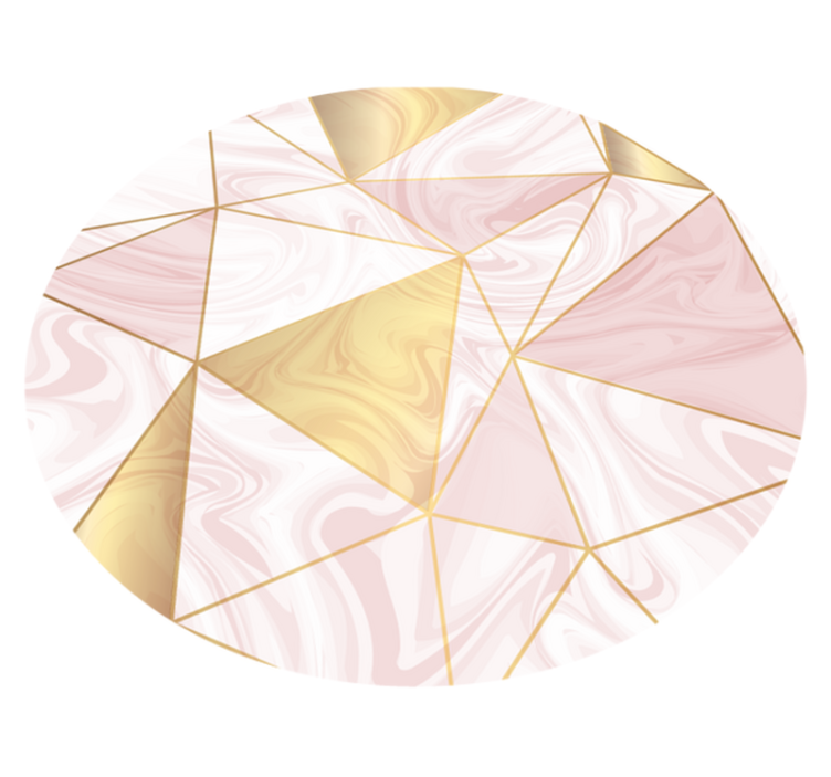 Tapis vinyle géométrique composition géométrique en marbre - TenStickers