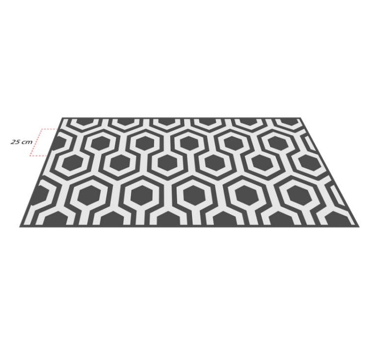 Tapis vinyle géométrique motifs hexagonaux - TenStickers