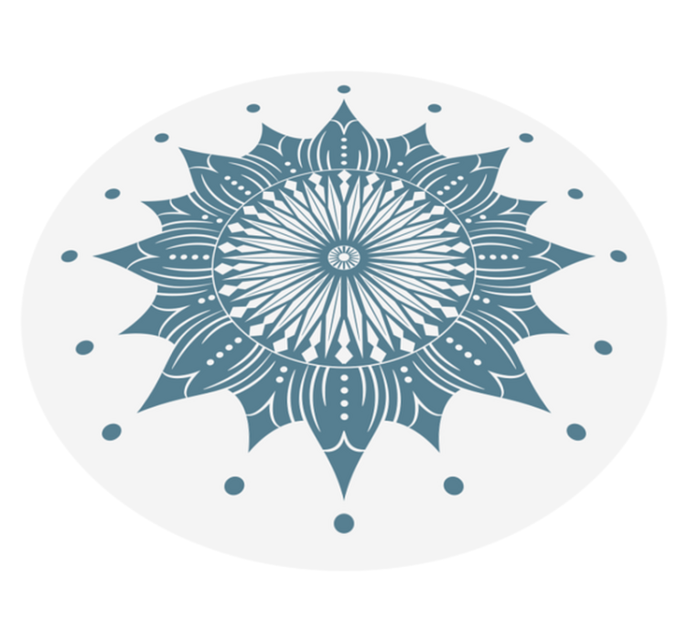 Tapis vinyle mandala floral complexe - TenStickers