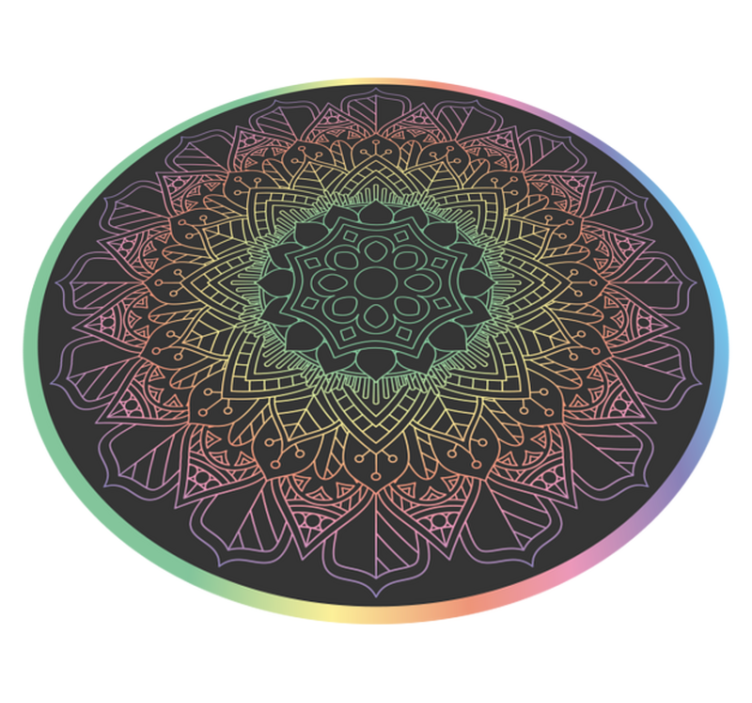 Tapis vinyle mandala méditation de mandalas - TenStickers