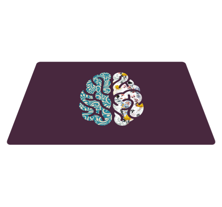 Tapis vinyle moderne Cerveau à motifs - TenStickers