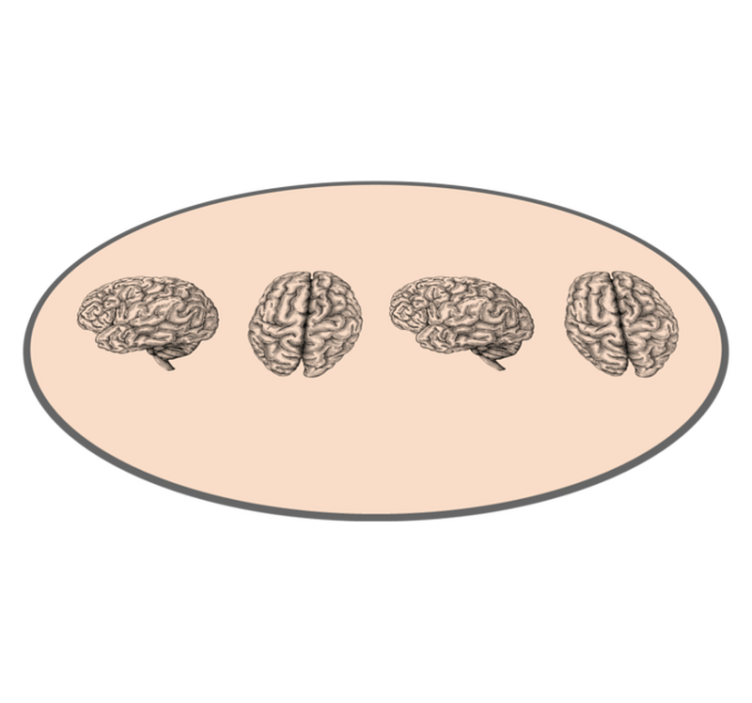 Tapis vinyle retro Rangée de cerveaux vintage - TenStickers