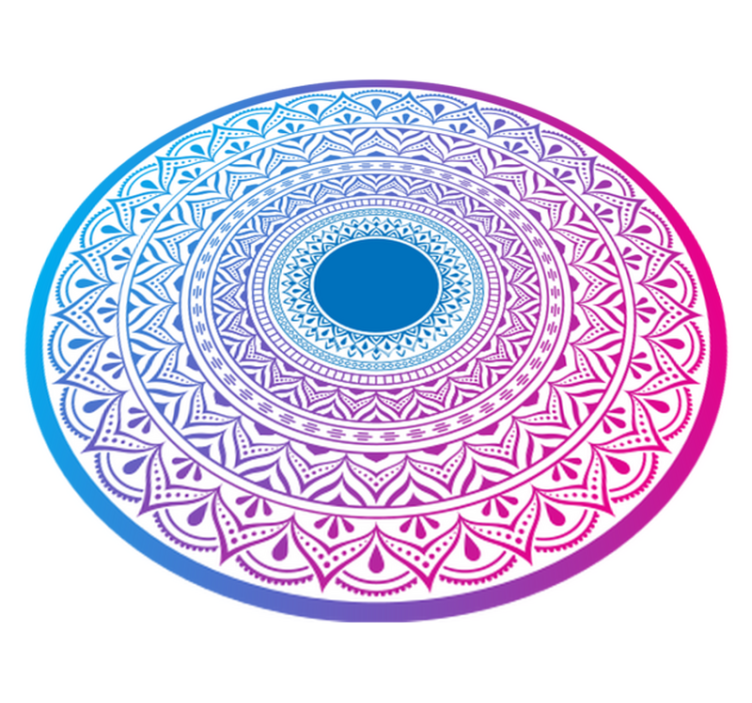 Tapis vinyle mandala tableau circulaire de mandala - TenStickers