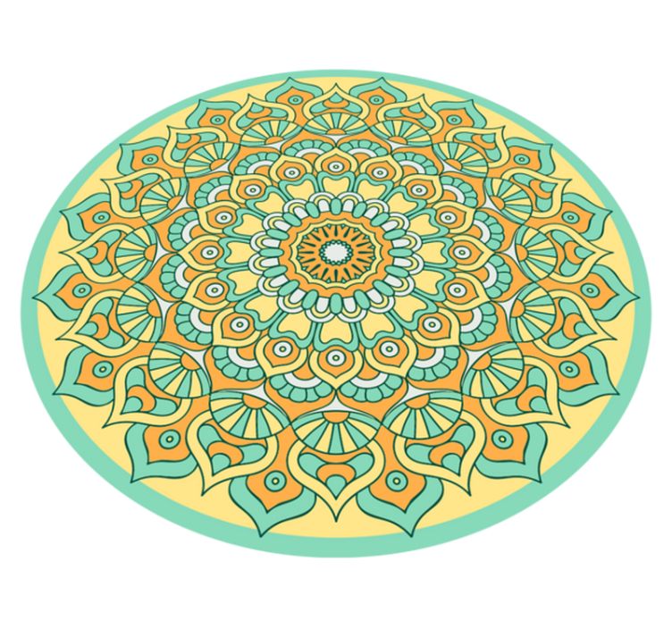 Tapis vinyle mandala forme circulaire de mandala - TenStickers