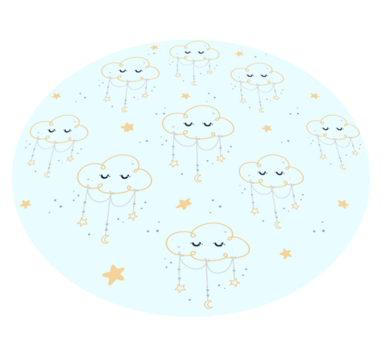 Tapis vinyle bébé paysage nuageux de rêve - TenStickers