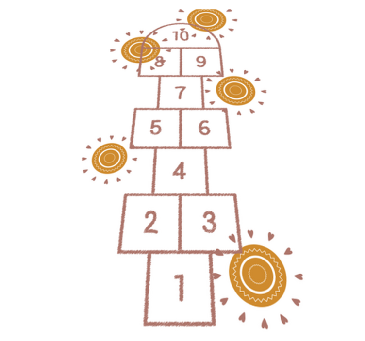 Tapis vinyle jeux aire de jeux à la marelle - TenStickers