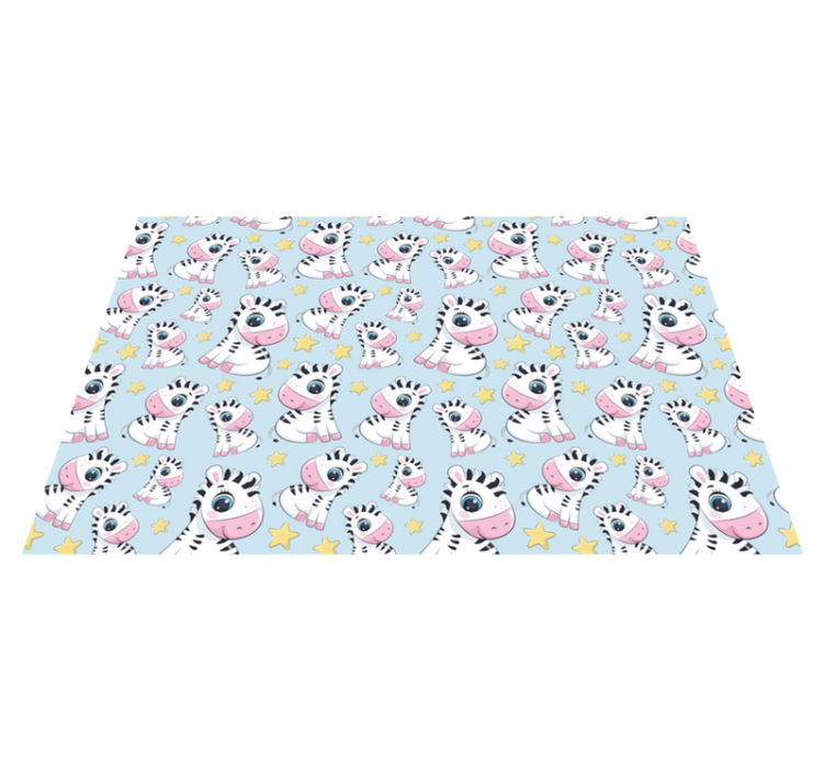 Tapis vinyle pour enfants motif étoilé zèbre - TenStickers