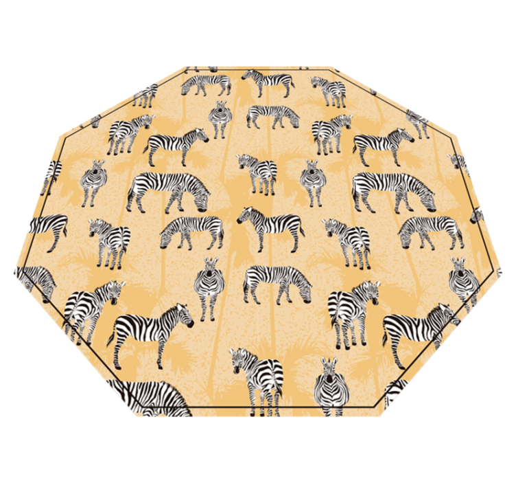 Tapis vinyle motif animal motif safari zèbre - TenStickers