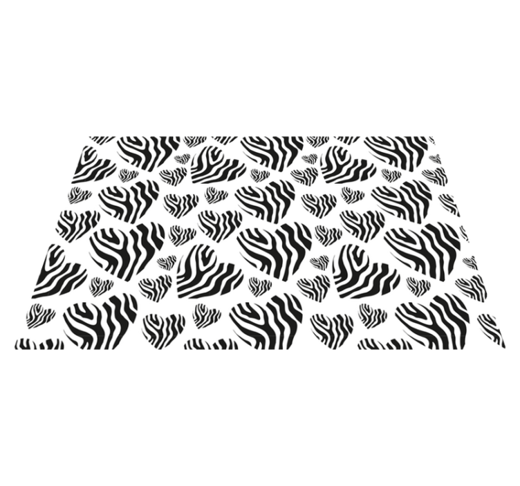 Tapis vinyle motif animal motif à rayures zébrées - TenStickers