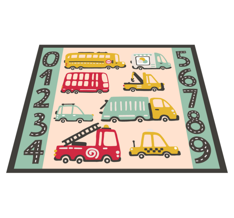 Tapis vinyle pour enfants plaisir des véhicules - TenStickers