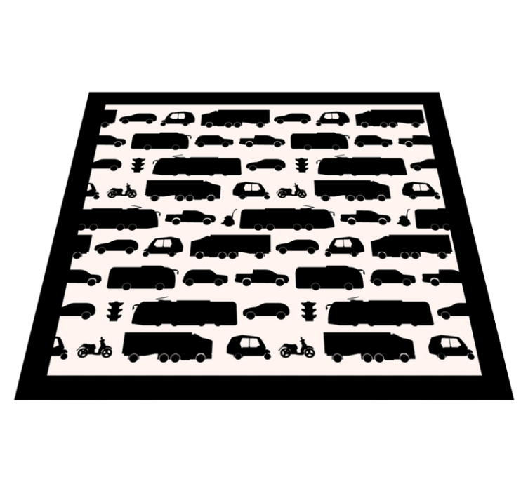 Tapis vinyle route silhouette de véhicule - TenStickers