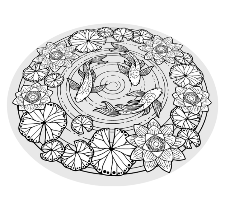 Tapis vinyle animal sérénité des poissons koi - TenStickers