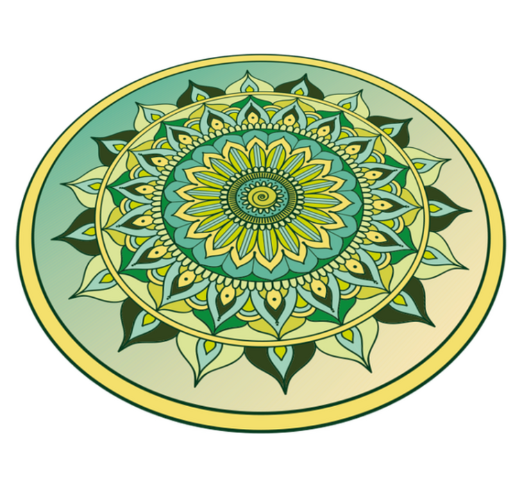 Tapis vinyle mandala motif mandala vibrant - TenStickers