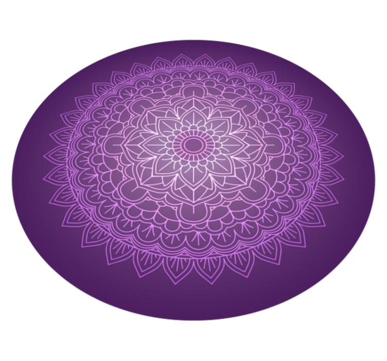 Tapis vinyle mandala design rond - TenStickers